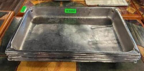 (5) FULL SIZE STAINLESS PANS