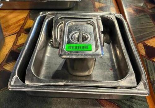 (3) ASSORTED SIZED STAINLESS PANS