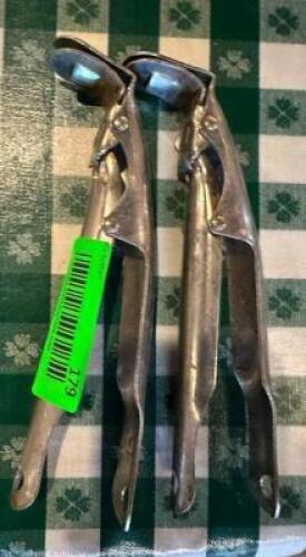 (2) STAINLESS PINCHING HANDLES