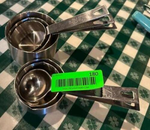 (2) STAINLESS STEEL MEASURING CUP SETS