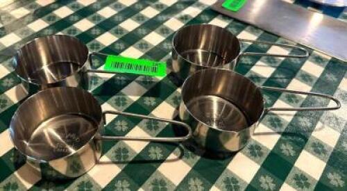 (4) STAINLESS MEASURING CUPS