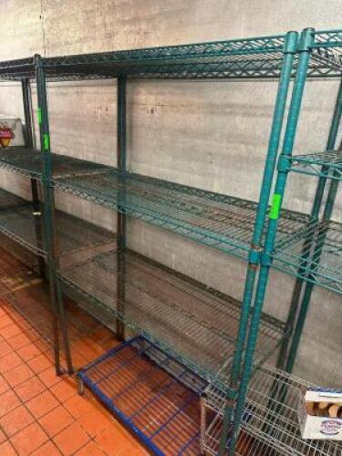 54" X 18" THREE TIER COATED WIRE RACK.