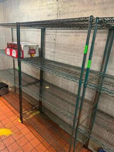 54" X 18" FOUR TIER COATED WIRE RACK.