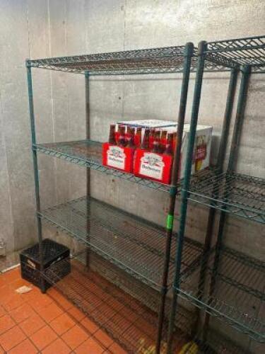 54" X 18" FOUR TIER COATED WIRE RACK.