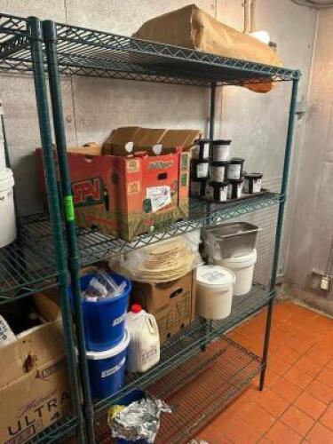 54" X 18" THREE TIER COATED WIRE RACK.