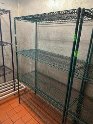 54" X 18" FOUR TIER COATED WIRE RACK.