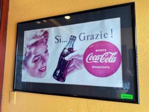 FRAMED COCA-COLA POSTER