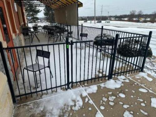 50' X 12' " U " SHAPED PATIO FENCING W/ (2) GATES,