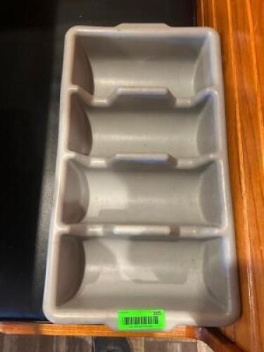 FOUR GROUP PLASTIC SILVERWARE CADDY