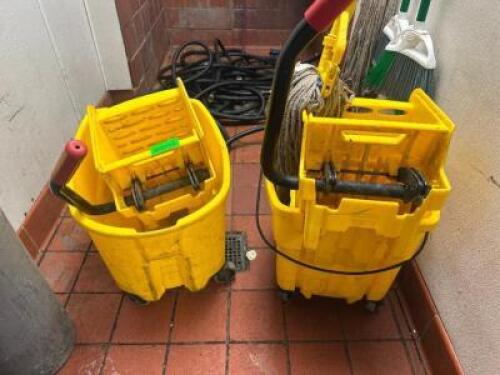 (2) MOP BUCKET AND WRINGERS.