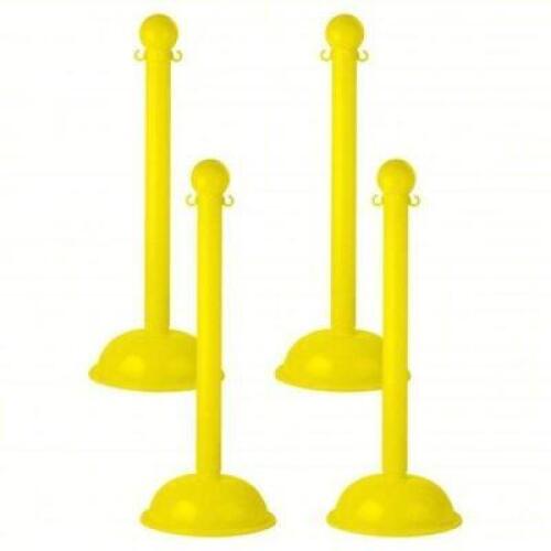 DESCRIPTION: (4) HDPE STANCHION POSTS BRAND/MODEL: PRODUCT NUMBER #8EGU3 INFORMATION: YELLOW, HDPE SIZE: 42" RETAIL$: $211.57 TOTAL QTY: 4