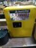 DESCRIPTION: (1) FLAMMABLE SAFETY CABINETBRAND/MODEL: JUSTRITE #RM09198SIZE: 12 GALLON, APPROX 17" X 8" X 22 1/2"RETAIL$: $803.00 EAQTY: 1 - 4