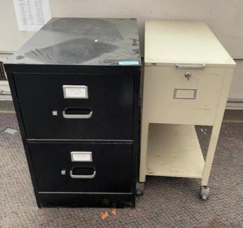 (2) ASSORTED METAL FILE CABINETS AS SHOWN