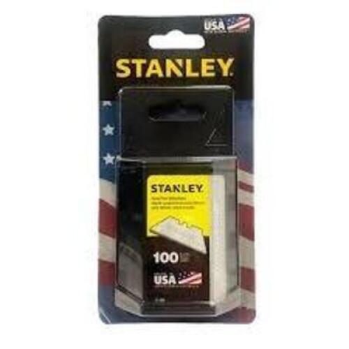 DESCRIPTION: (6) PACKS OF (100) ROUND POINT UTILITY BLADES BRAND/MODEL: STANLEY #11-988 RETAIL$: $23.83 EA QTY: 6