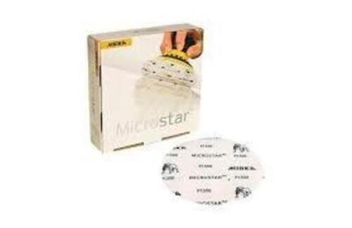 DESCRIPTION: (10) BOXES OF (50) MICROSTAR GRIP DISCS BRAND/MODEL: MIRKA #FM-608-1500 INFORMATION: GRIT P1500 SIZE: 3" RETAIL$: $31.59 EA QTY: 10
