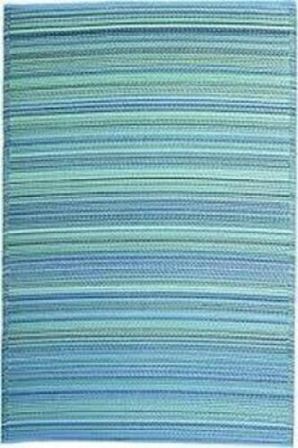 DESCRIPTION: (2) OUTDOOR RUGS BRAND/MODEL: FAB HABITAT INFORMATION: BLUE WITH GREEN AND YELLOW SIZE: 6' X 9' RETAIL$: $128.99 EA QTY: 2