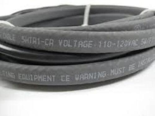 DESCRIPTION: (1) HEATING CABLEBRAND/MODEL: INDUSTRIAL SPARE #5HTR1-CRINFORMATION: BLACK, SEE INSPECTIONSIZE: 50' LONGRETAIL$: $75.00 EAQTY: 1