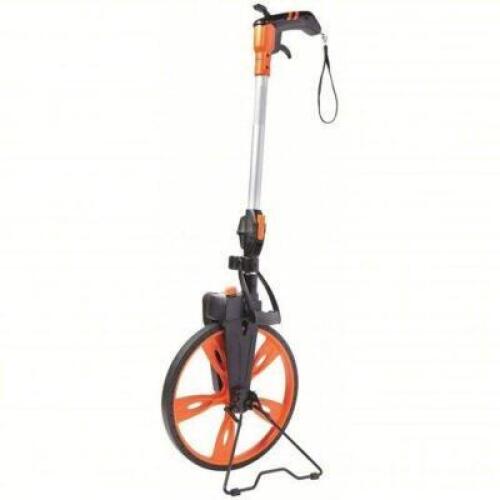 DESCRIPTION: (1) MEASURING WHEEL BRAND/MODEL: KESON #6XGU3 SIZE: 9,999 ft Range, Adj Handle Handle, Spoked Single Wheel, Rubber Tread, Hand RETAIL$: $