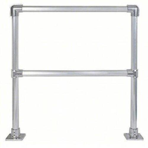 DESCRIPTION: (1) HANDRAIL SECTION BRAND/MODEL: HOLLAENDER #39K859 SIZE: Toe Board Not Included, 5 in x 5 in, Floor Mounted Rail Mounting, Round RETAIL