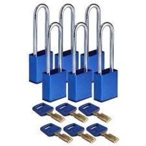 DESCRIPTION: (1) CASE OF (10) LOCKOUT PADLOCK BRAND/MODEL: BRADY #89400287 INFORMATION: BLUE SIZE: 1/4X3X1.8 RETAIL$: $132.00 EA QTY: 1