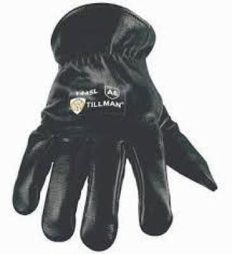 DESCRIPTION: (3) PAIRS OF OIL AND MOISTURE RESISTANT DRIVERS BRAND/MODEL: TILLMAN #1445L INFORMATION: TOP GRAIN GOATSKIN SIZE: LARGE RETAIL$: $29.55 E