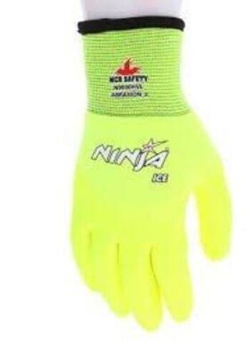 DESCRIPTION: (12) PAIRS OF ENHANCED WET GRIP GLOVES BRAND/MODEL: NINJA #N9690HVM INFORMATION: HI-VIZ SIZE: MEDIUM RETAIL$: $10.19 EA QTY: 12