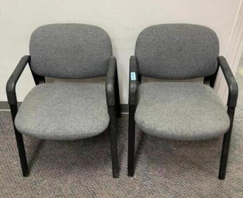 (2) OFFICE SIDE CHAIRS-GRAY