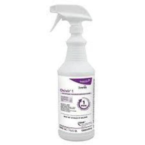 DESCRIPTION: (5) DISINFECTANT CLEANER BRAND/MODEL: DIVERSEY OXIVIR 1 #DVO100850916 SIZE: 1 QT RETAIL$: $67.26 QTY: 5