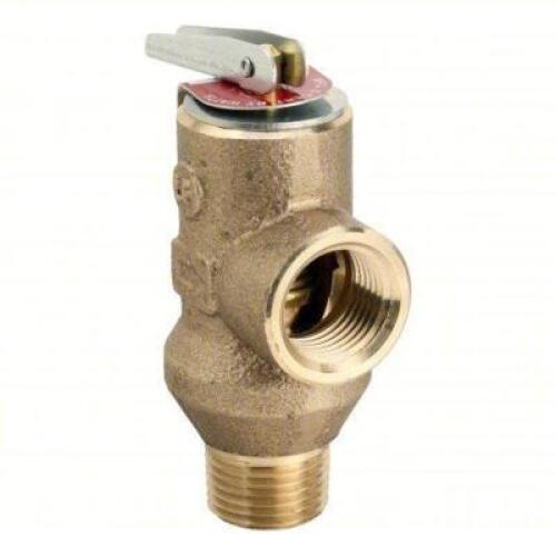 DESCRIPTION: (1) PRESSURE RELIEF VALVE BRAND/MODEL: WATTS #794JU2 SIZE: MNPT x FNPT, 1/2 in x 1/2 in, Bronze, 175 psi Max. Op Pressure, 210&deg;F RETAIL$: