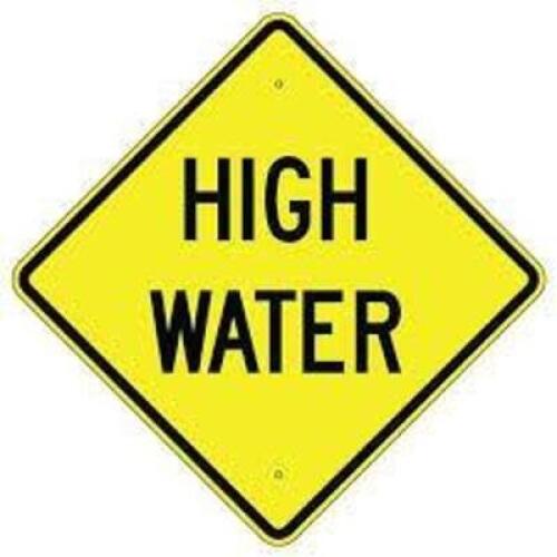 DESCRIPTION: (1) HIGH WATER SIGN BRAND/MODEL: GRIMCO INFORMATION: ALUMINUM RETAIL$: $100.00 EA QTY: 1