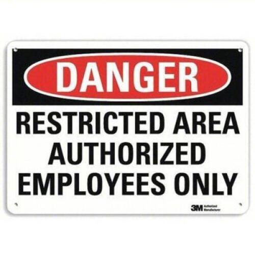 DESCRIPTION: (1) DANGER SIGN BRAND/MODEL: 34NF90 RETAIL$: $17.68 EA QTY: 1