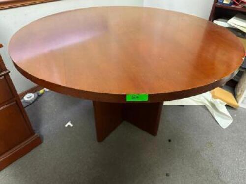48" ROUND LAMINATE WOOD CONFERENCE TABLE