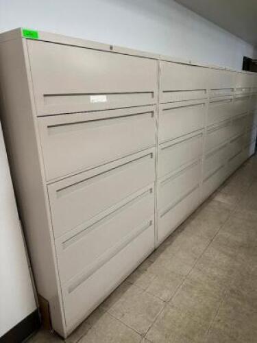 (4) 48" FIVE DRAWER LATERAL FILE CABINETS