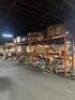 (4) - SECTIONS OF 12' TEAR DROP PALLET RACKING WITH WOOD DECKING - 3