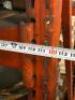 (4) - SECTIONS OF 12' TEAR DROP PALLET RACKING WITH WOOD DECKING - 5