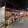 (7) - SECTIONS OF 12' TEAR DROP PALLET RACKING WITH WOOD DECKING