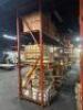 (9) - SECTIONS OF 12' TEAR DROP PALLET RACKING WITH WOOD DECKING - 4