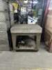 GRANITE SURFACE PLATE WITH ROLLING CART BASE AND WOOD COVER - 3
