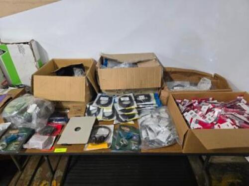 DESCRIPTION: (1) TABLE OF MISC ITEMS QTY: 1