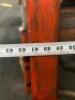 (4) - SECTIONS OF 12' TEAR DROP PALLET RACKING WITH WOOD DECKING - 6
