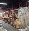 (7) - SECTIONS OF 12' TEAR DROP PALLET RACKING WITH WOOD DECKING - 3
