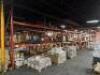 (9) - SECTIONS OF 12' TEAR DROP PALLET RACKING WITH WOOD DECKING - 6