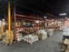 (9) - SECTIONS OF 12' TEAR DROP PALLET RACKING WITH WOOD DECKING - 8