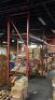 (9) - SECTIONS OF 12' TEAR DROP PALLET RACKING WITH WOOD DECKING - 6