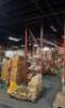(9) - SECTIONS OF 12' TEAR DROP PALLET RACKING WITH WOOD DECKING - 9