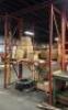 (3) - SECTIONS OF 12' TEAR DROP PALLET RACKING WITH WOOD DECKING - 4