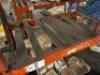 (3) - SECTIONS OF 12' TEAR DROP PALLET RACKING WITH WOOD DECKING - 7