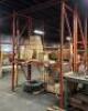 (3) - SECTIONS OF 12' TEAR DROP PALLET RACKING WITH WOOD DECKING - 8