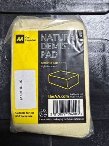 DESCRIPTION: (6) NATURAL DEMISTER PAD BRAND/MODEL: AA CAR ESSENTIALS QTY: 6