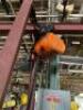 BUDGIT 1 TON ELECTRIC CHAIN HOIST W/ 45' OF METAL BEAM GANTRY - 2